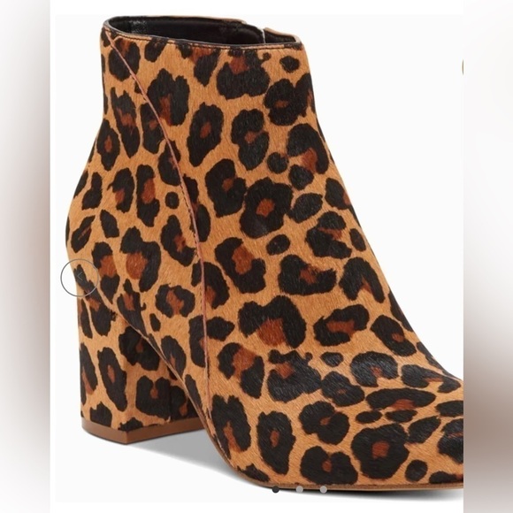 FLORIANN CALF HAIR ANIMAL PRINT ANKLE BOOTS BRAND NEW - Picture 1 of 9
